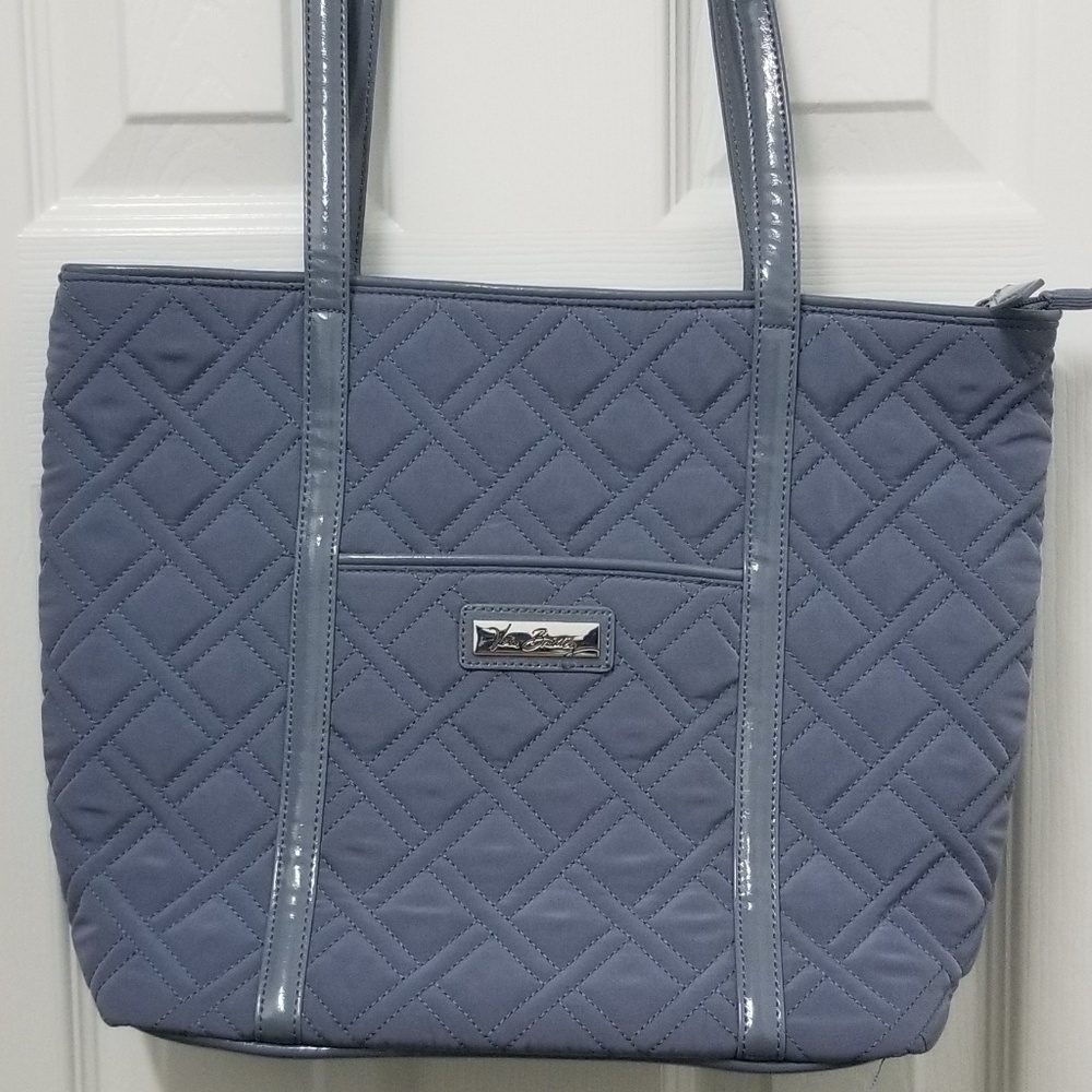 Vera Bradley Light Navy Blue Quilted Tote